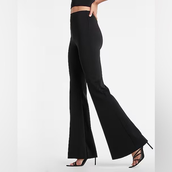 Express Super High Waisted Body Contour Built-in Compression Flare Pant - Picture 5 of 5
